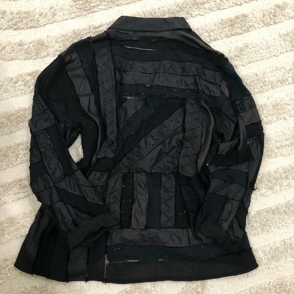 Vintage Chico's Black Patchwork Blazer - Picture 5 of 7